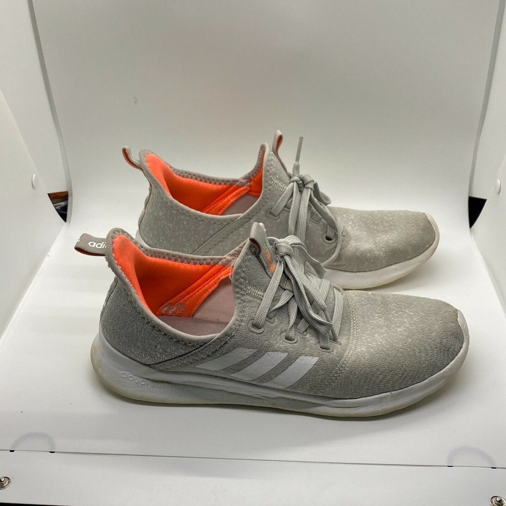 Adidas Womens Cloudfoam Pure EG3845 Gray Low Top Lace Up Running Shoes Size 8.5